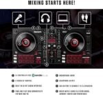 Numark Mixtrack Platinum FX Serato DJ Controller with Jog Wheel Displays, 4 Decks, Mixer, Effects Paddles and (Audio Interface)