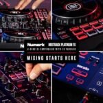 Numark Mixtrack Platinum FX Serato DJ Controller with Jog Wheel Displays, 4 Decks, Mixer, Effects Paddles and (Audio Interface)