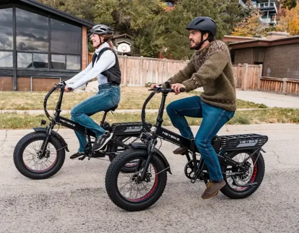 Heybike Fat Tire Mountain Electric Bike, 1200 W, 45 Miles, 1~3 Pedal Assist, Grey