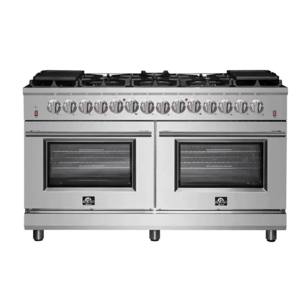 FORNO Massimo 60-Inch Freestanding Dual Fuel Range in Stainless Steel – FFSGS6125-60